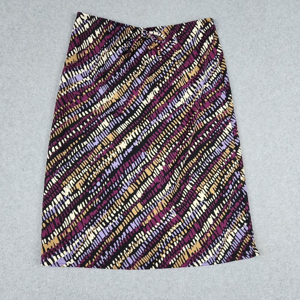 Fire Los Angeles A-Line Midi Skirt Womens Small Multicolor Abstract Geometric